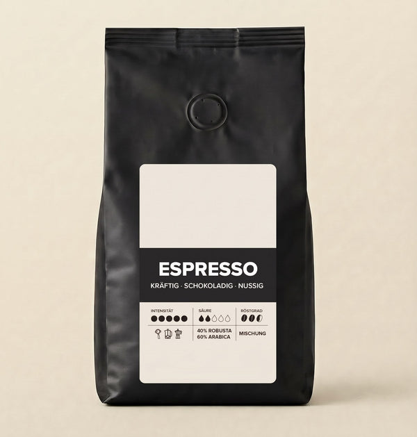 Kaffeetüte Kult-Espressomischung mit freiem Etikett für Ihr Logo